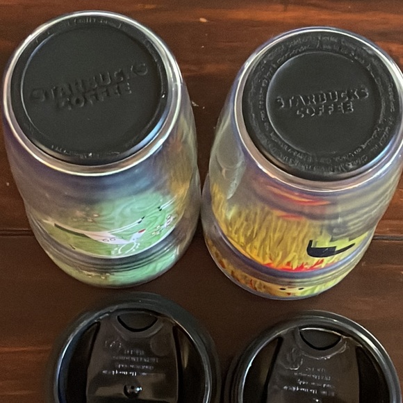 2 Starbucks kids tumblers 8oz flip top to drink great for hot cocoa! - Picture 4 of 5